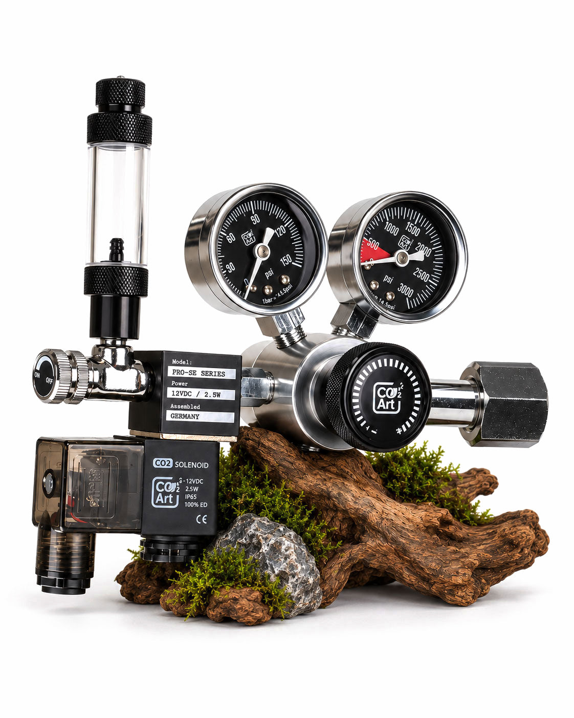 Série PRO-SE - Détendeur CO2 Double Détente pour Aquarium avec Électrovanne Intégrée