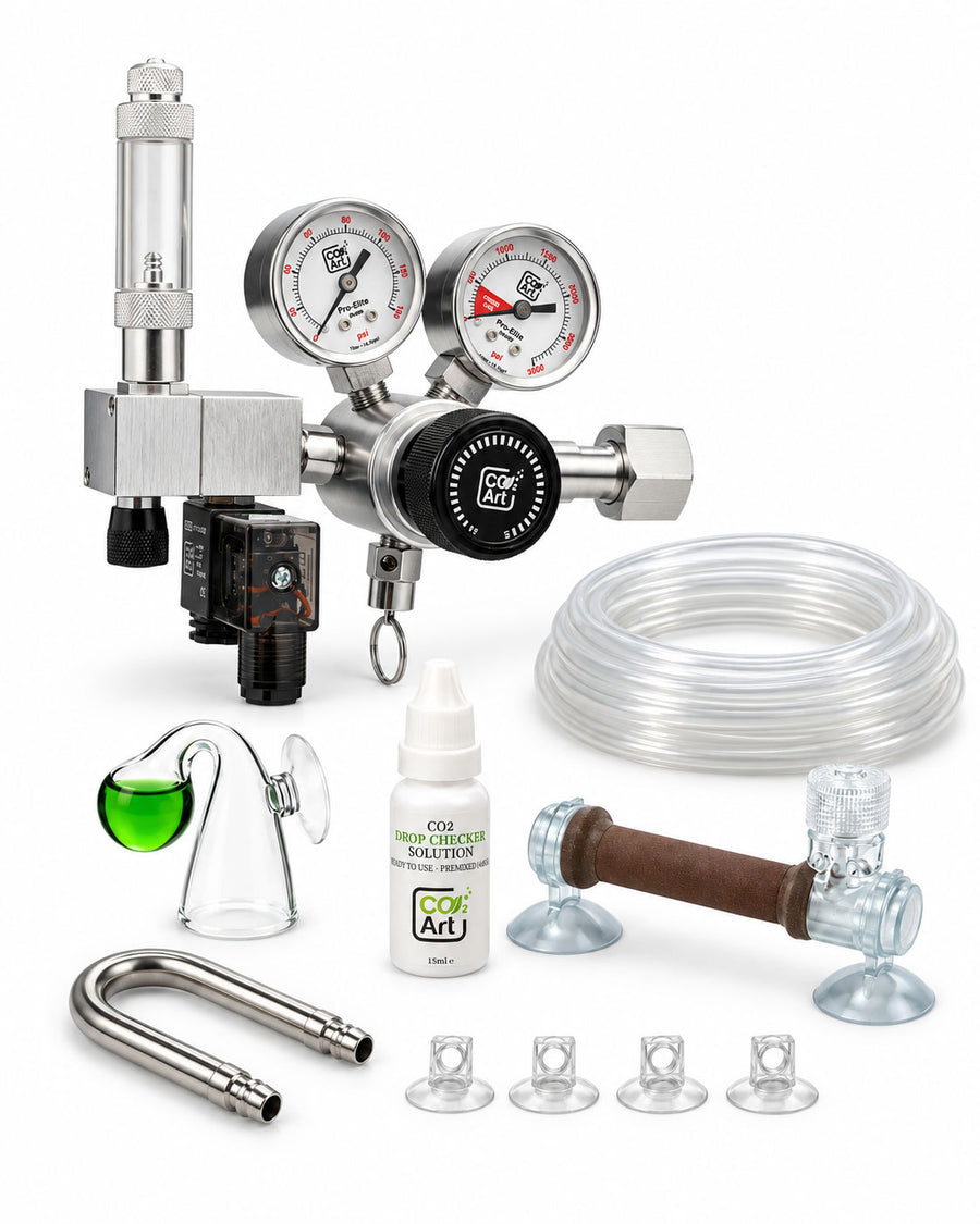 Nouveau Système CO2 Complet pour Aquarium Pro-Elite Series V2 avec Diffuseur Interne Flux_