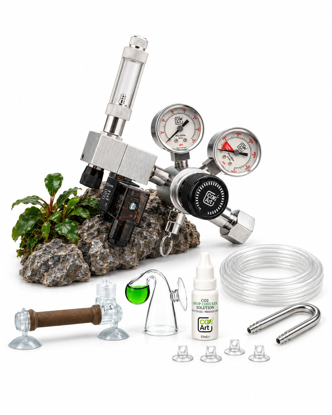 Nouveau Système CO2 Complet pour Aquarium Pro-Elite Series V2 avec Diffuseur Interne Flux_